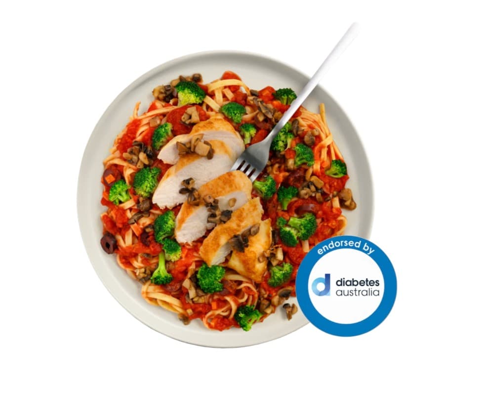 Chicken Cacciatore w Broccoli, Olives & Mushrooms