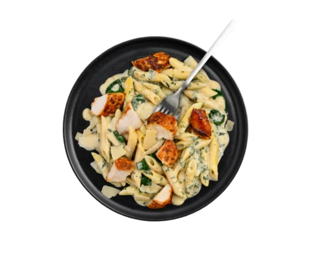 Fuel'd Chicken & Spinach Penne w Shaved Parmesan