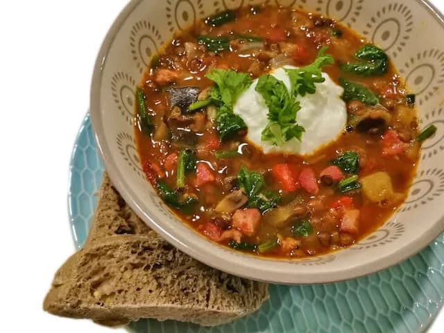 Fresh lentil soup