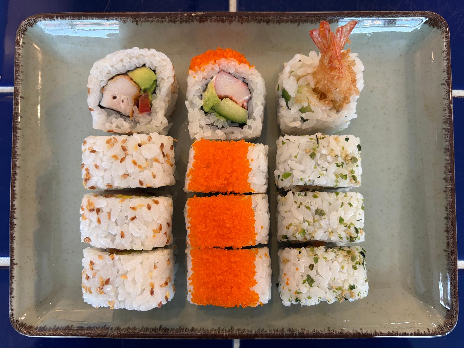 Sushi Chicken, Tempura Ebi & California