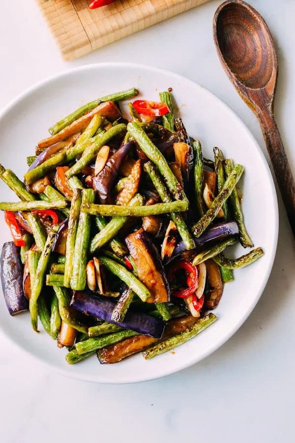 Aubergine & Green Bean Stir Fry - Beef