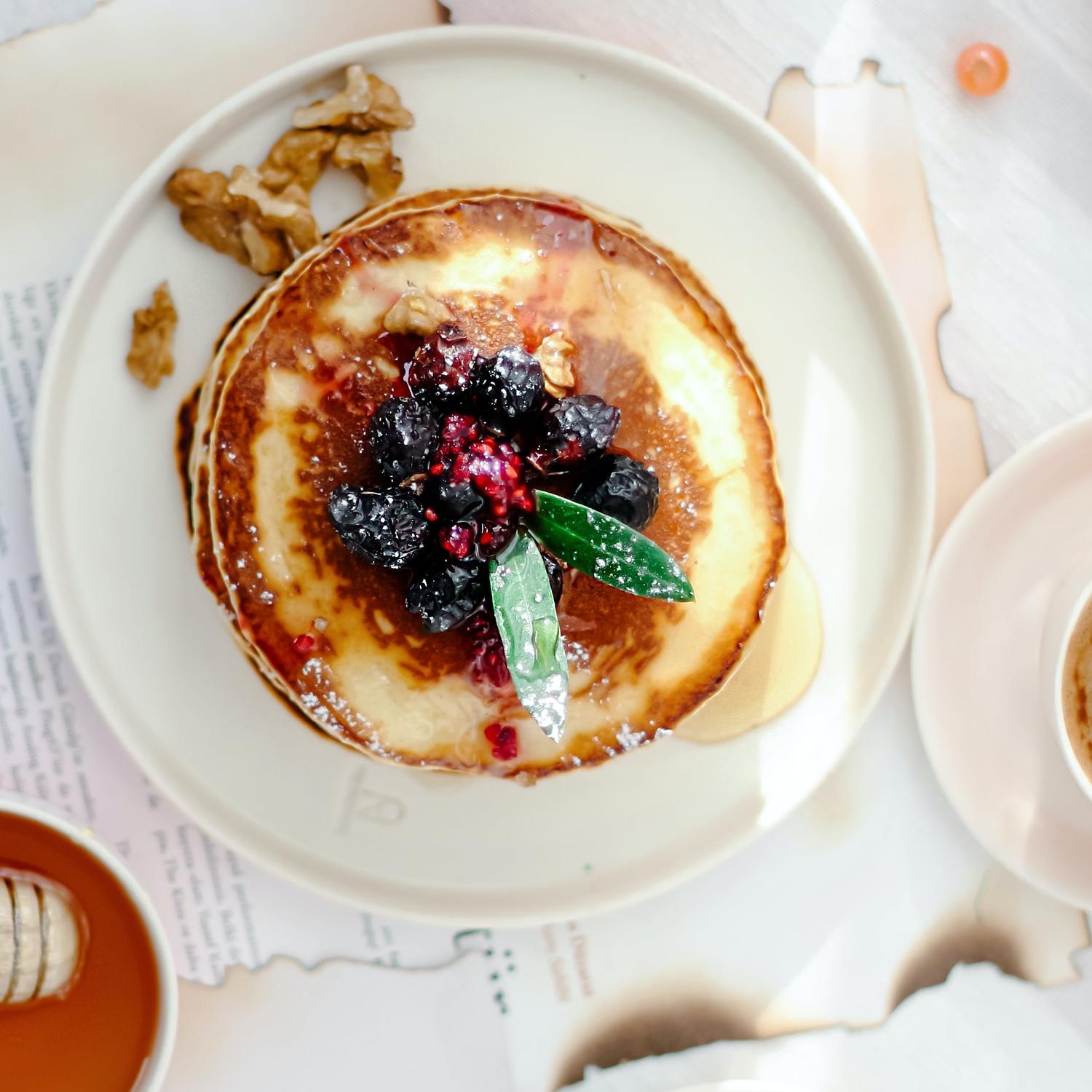 Blueberry Protein Pancakes