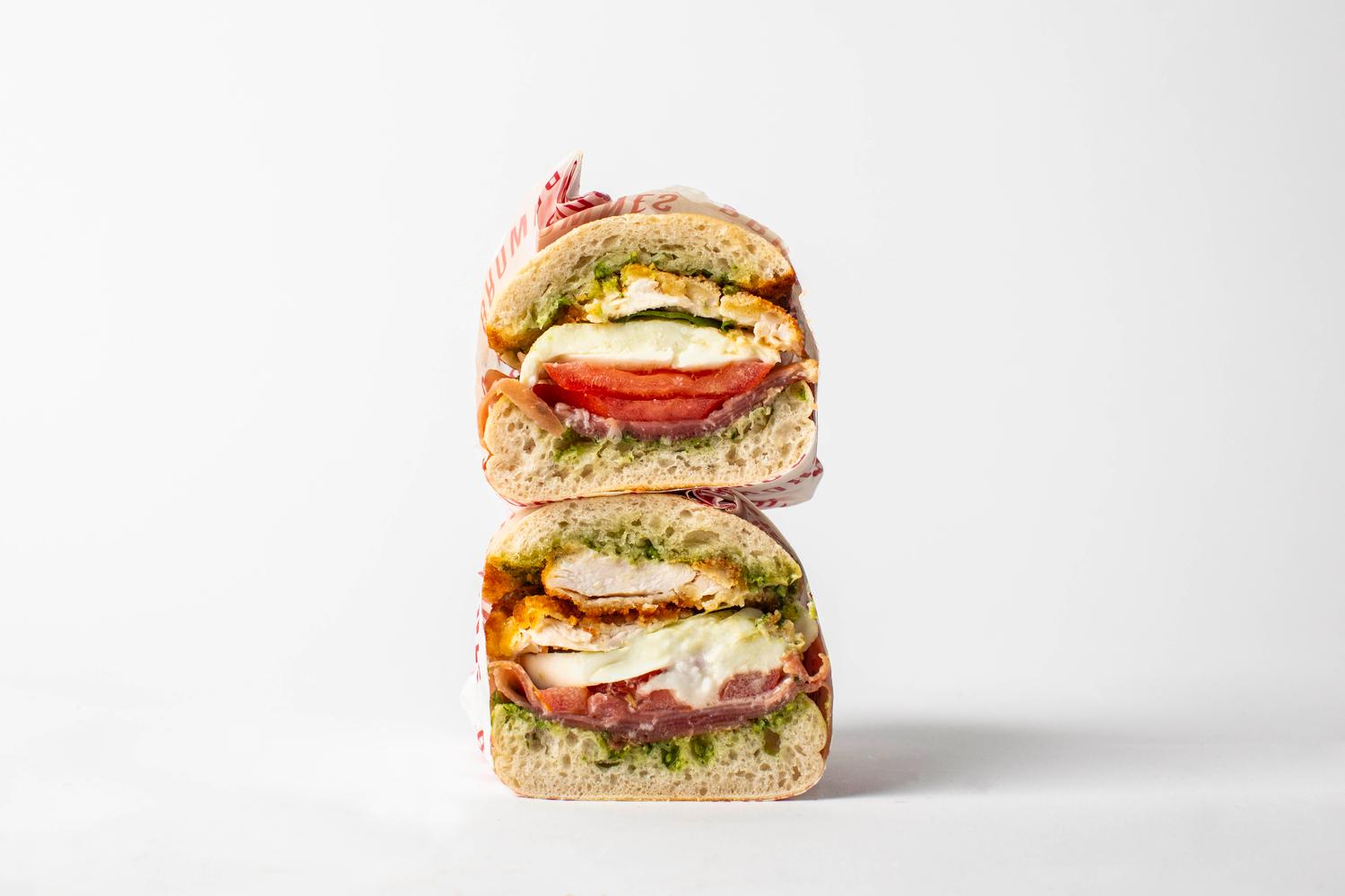 Chicken Milanese, Parma Ham & Pesto Ciabatta