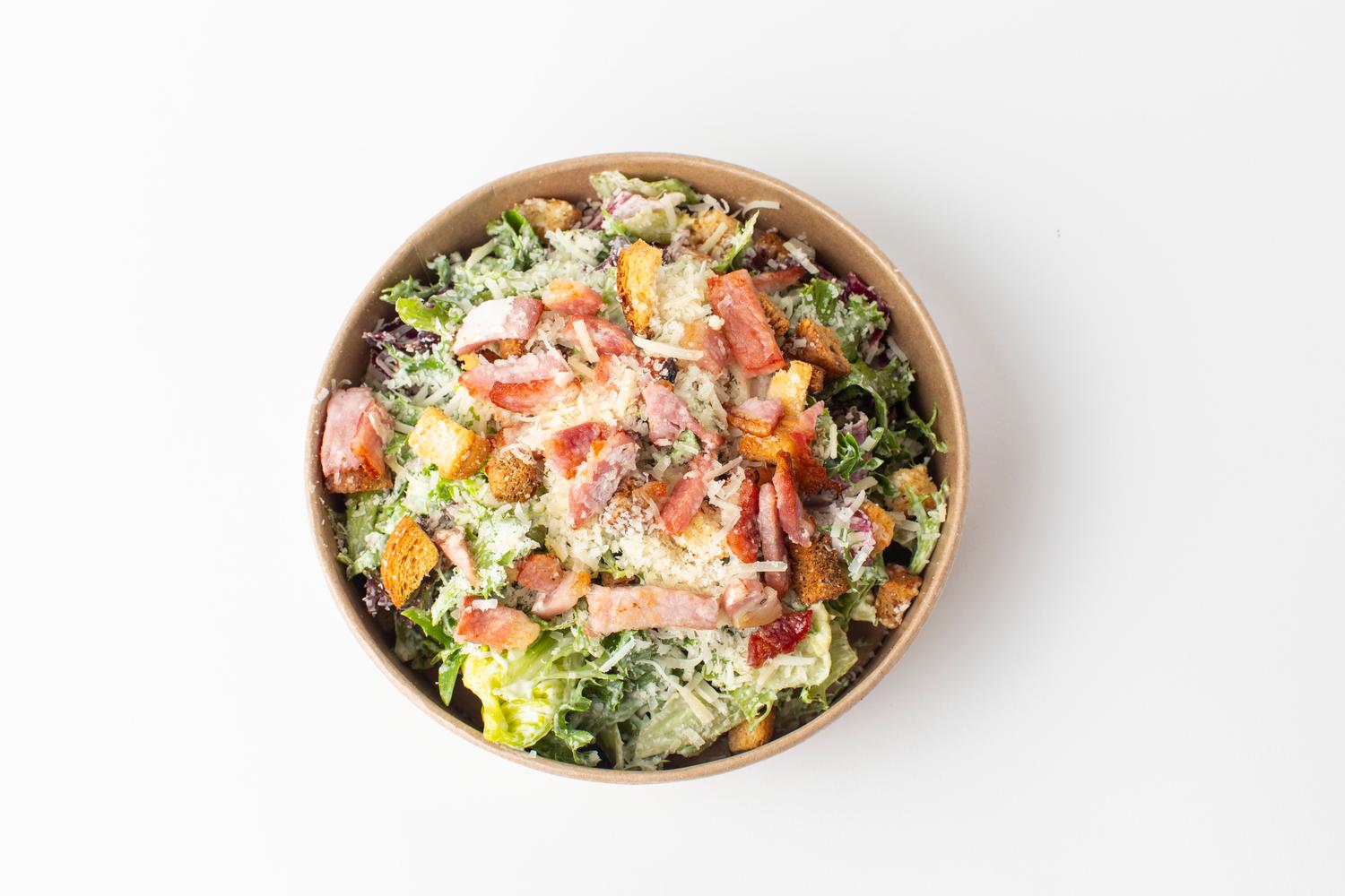Caesar Salad with Guanciale & Croutons