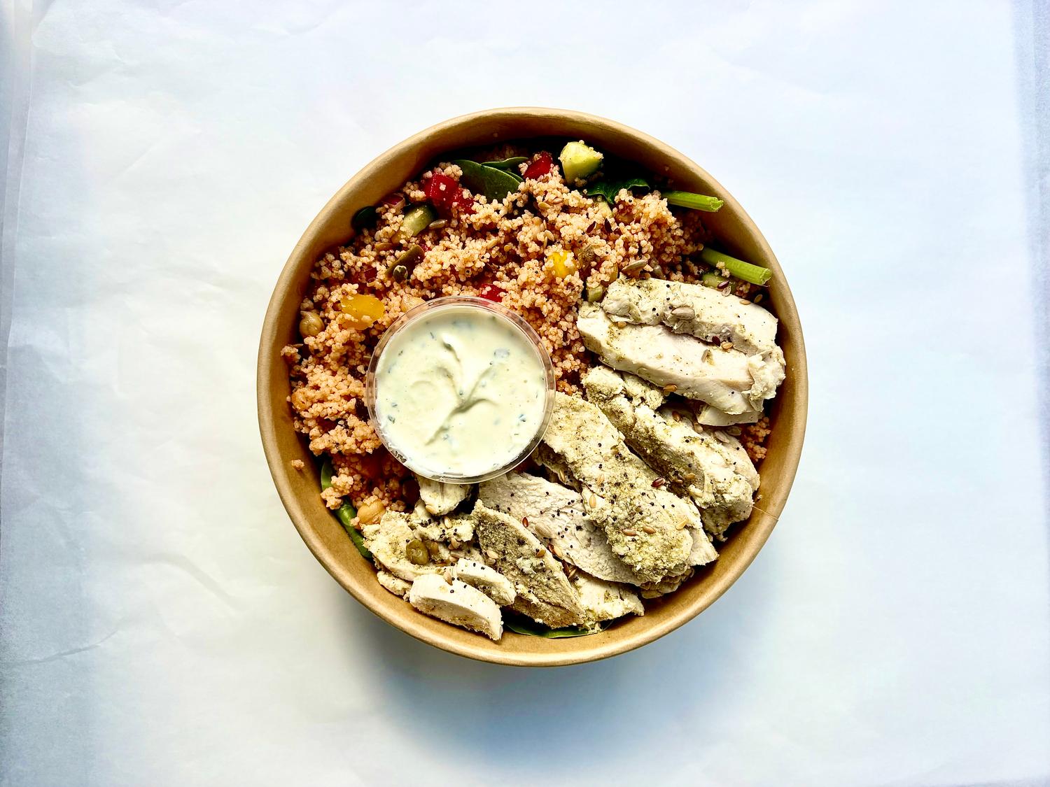 Moroccan Couscous Salad w/ chicken