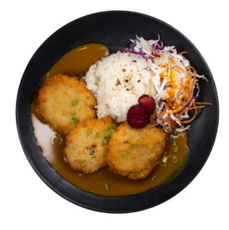 Golden Curry Katsu Tofu Rice Bowl