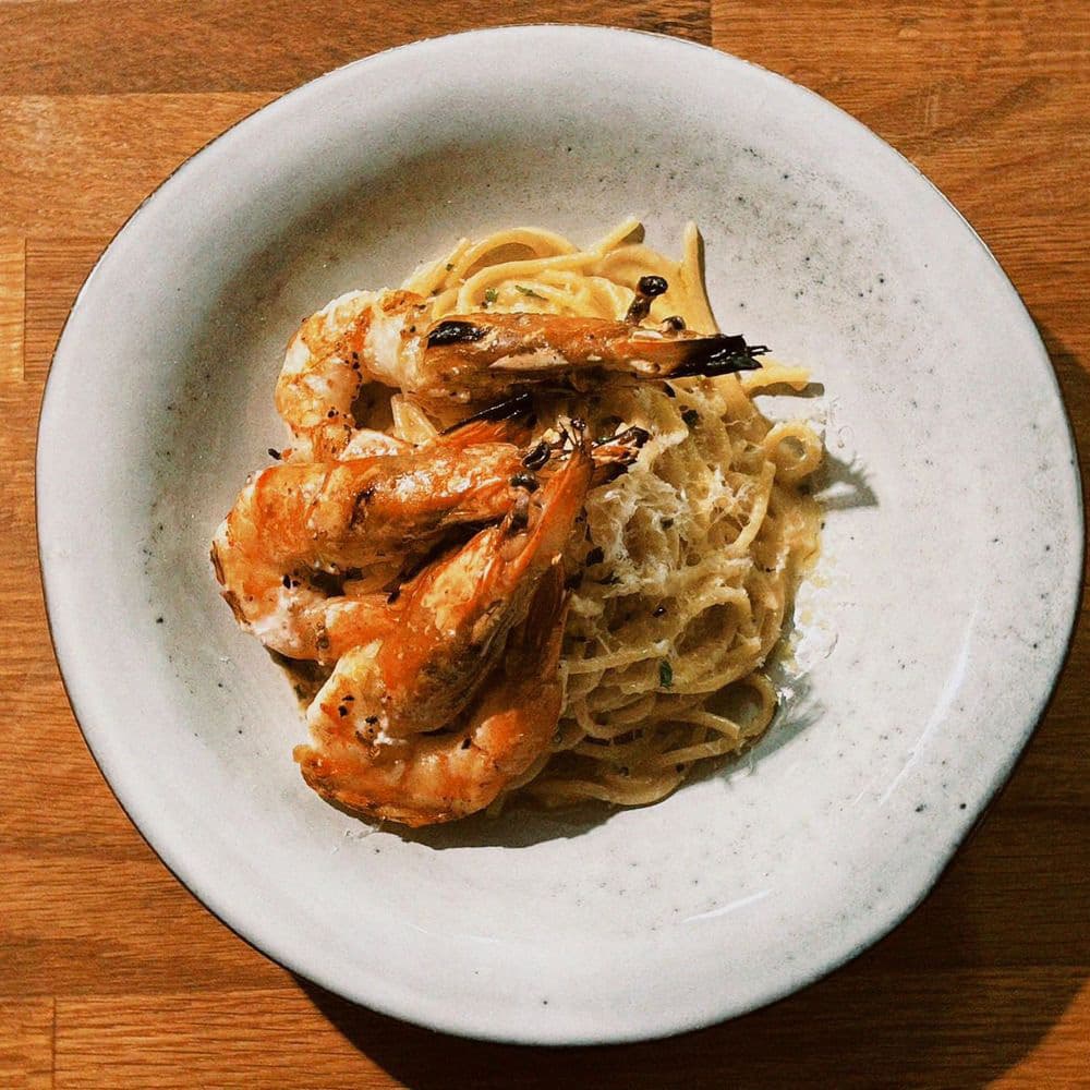 Lemon Garides Pasta