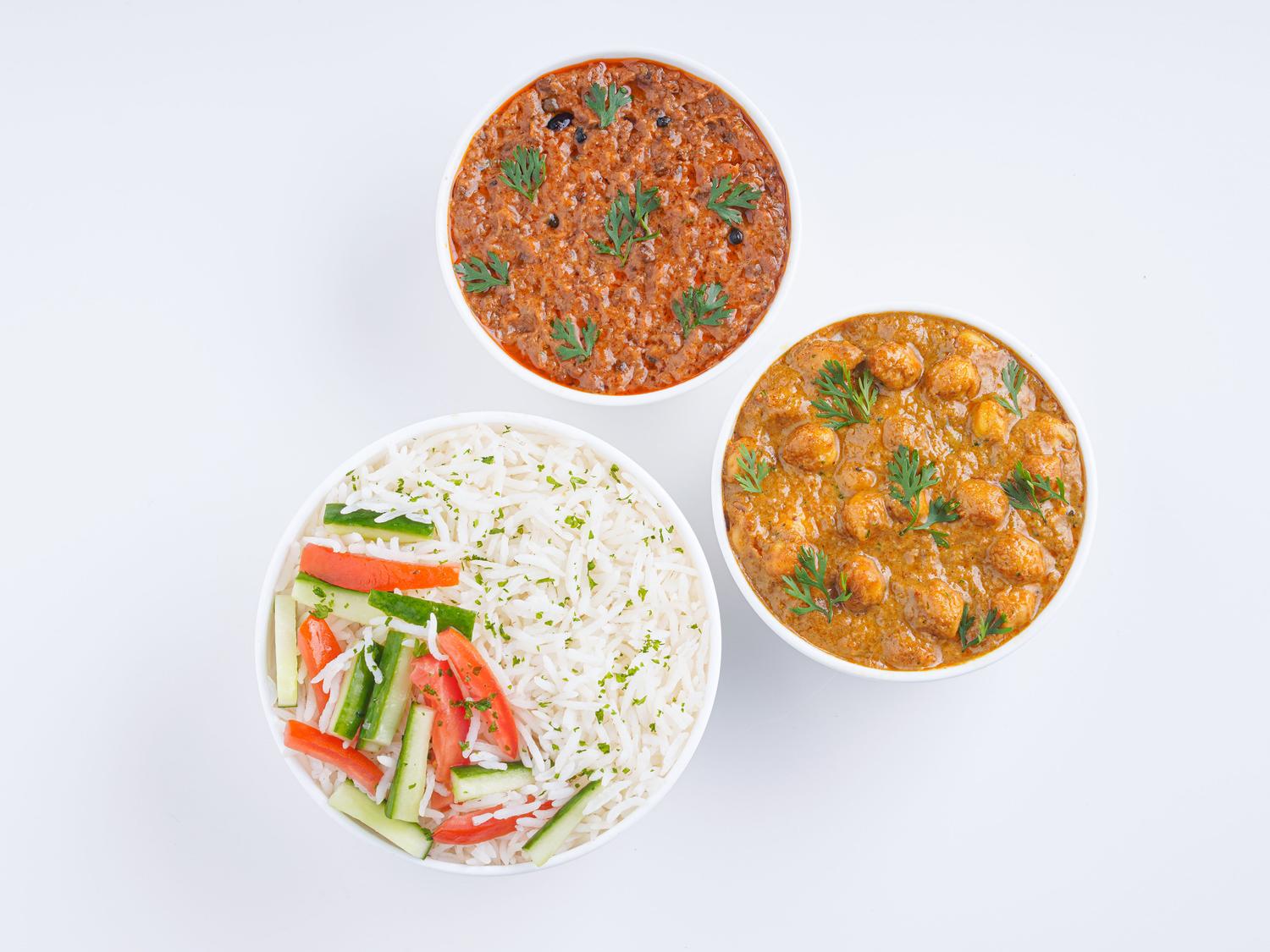 Daal Makhani & Chole Rice Box