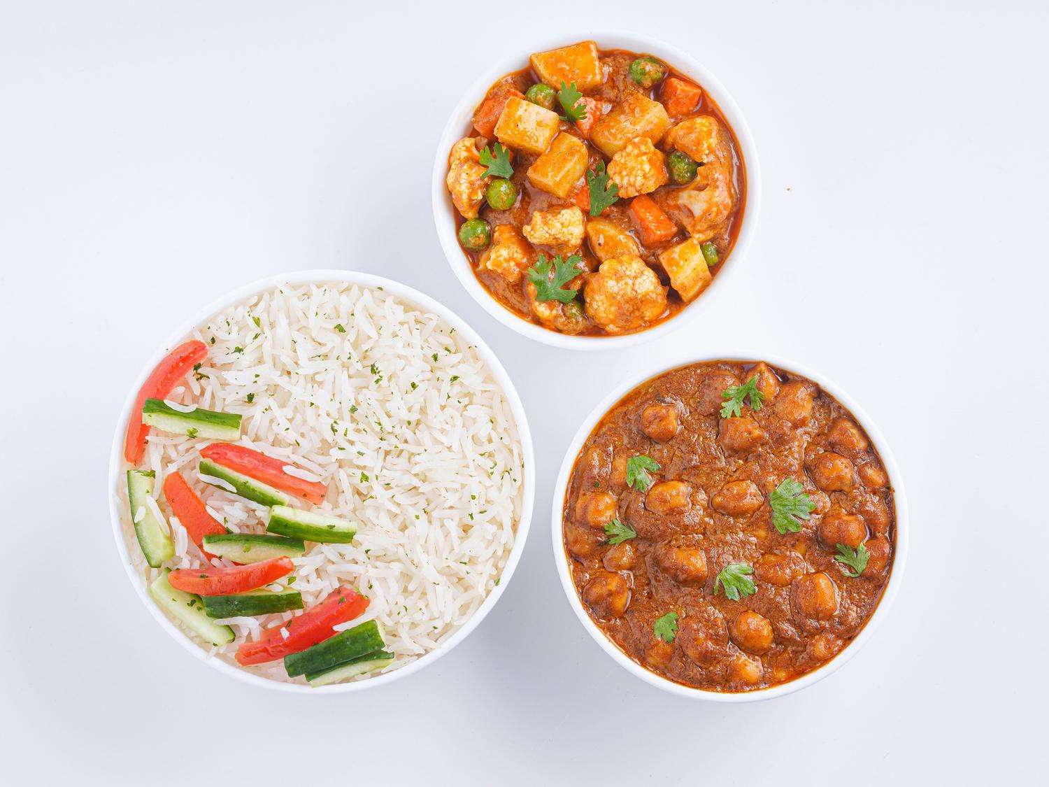 Veg Handi & Chole Rice Box 