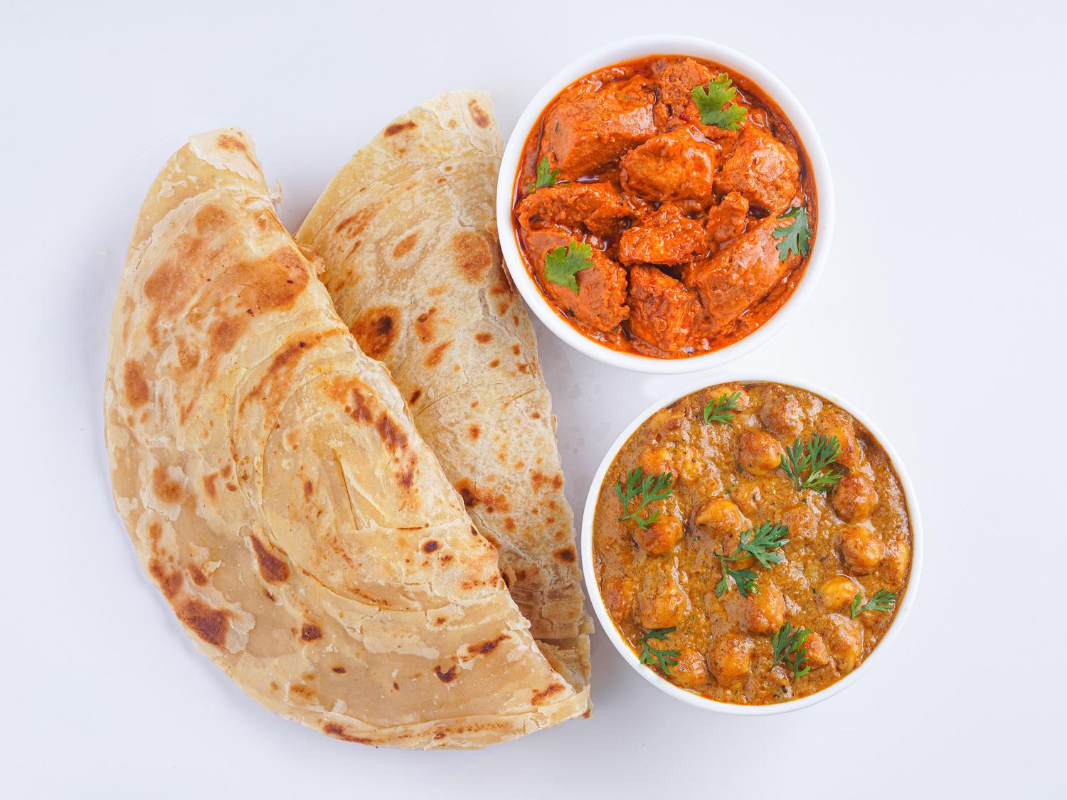 Chicken Bhuna & Chole Laccha Paratha Box