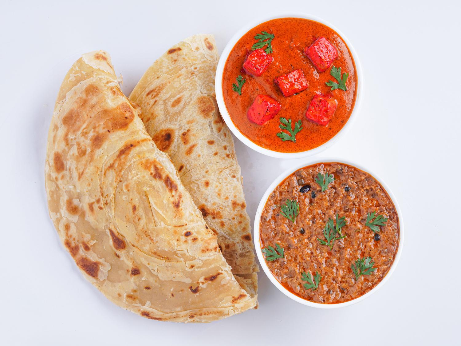 Paneer Tikka Masala & Daal Makhani Paratha Box
