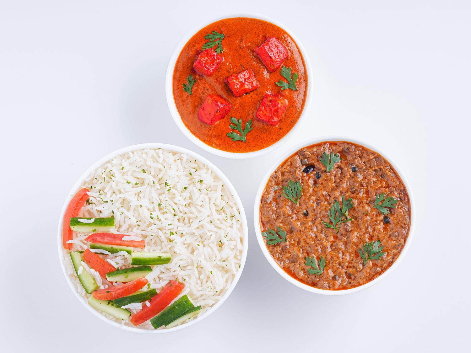 Paneer Tikka Masala & Daal Makhani Rice Box