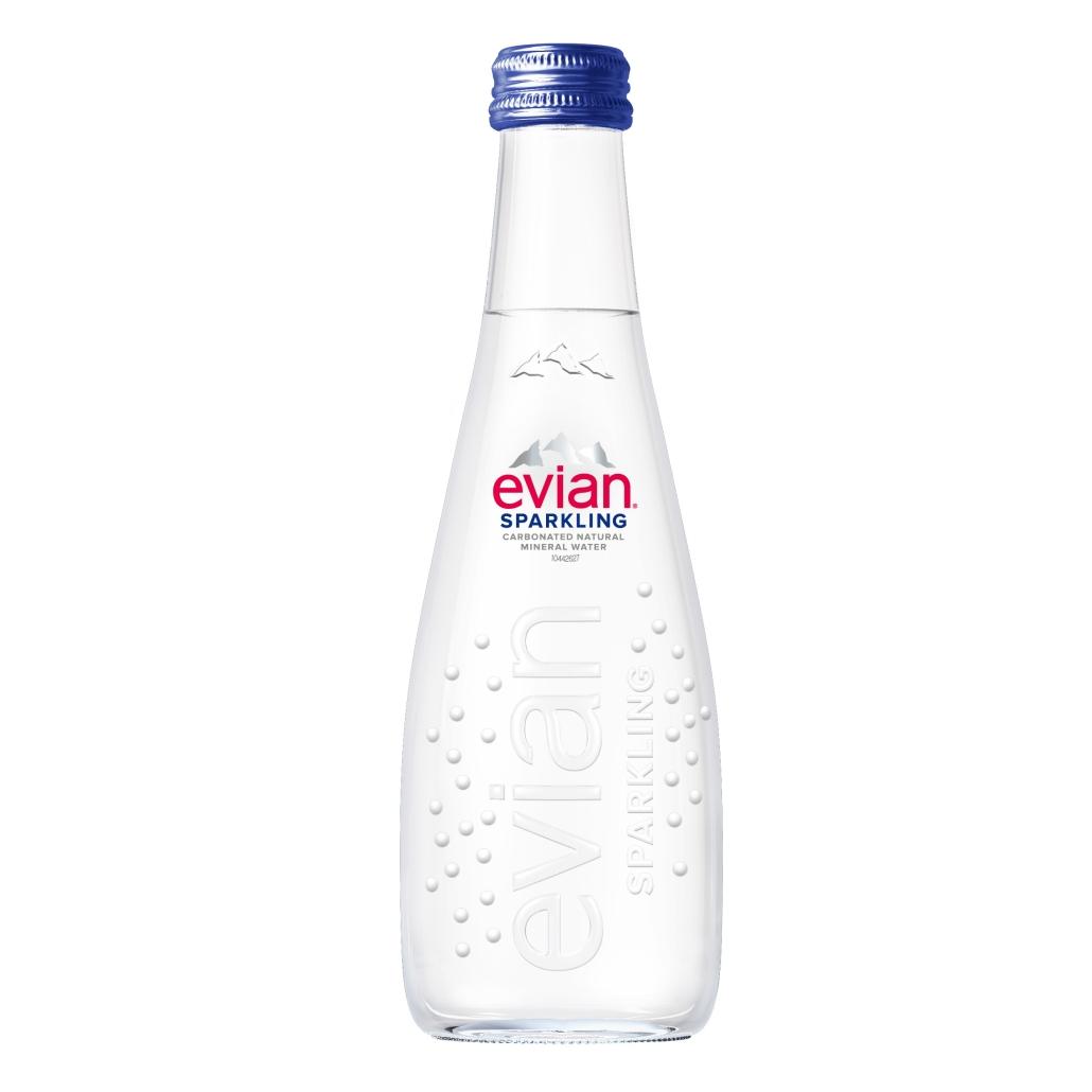 Evian Sparkling Water (330ml x 24)