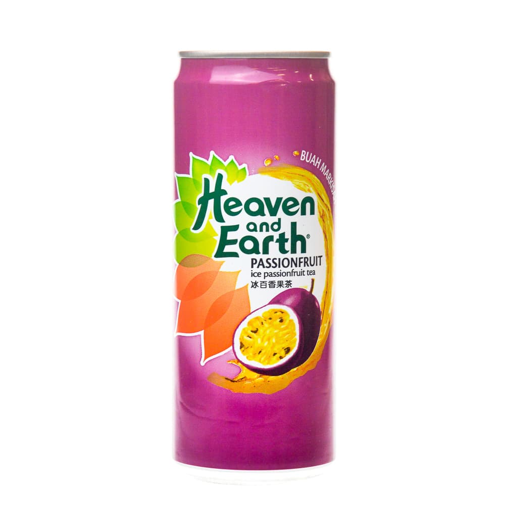Heaven & Earth Passion Fruit Tea Can (300ml x 12)
