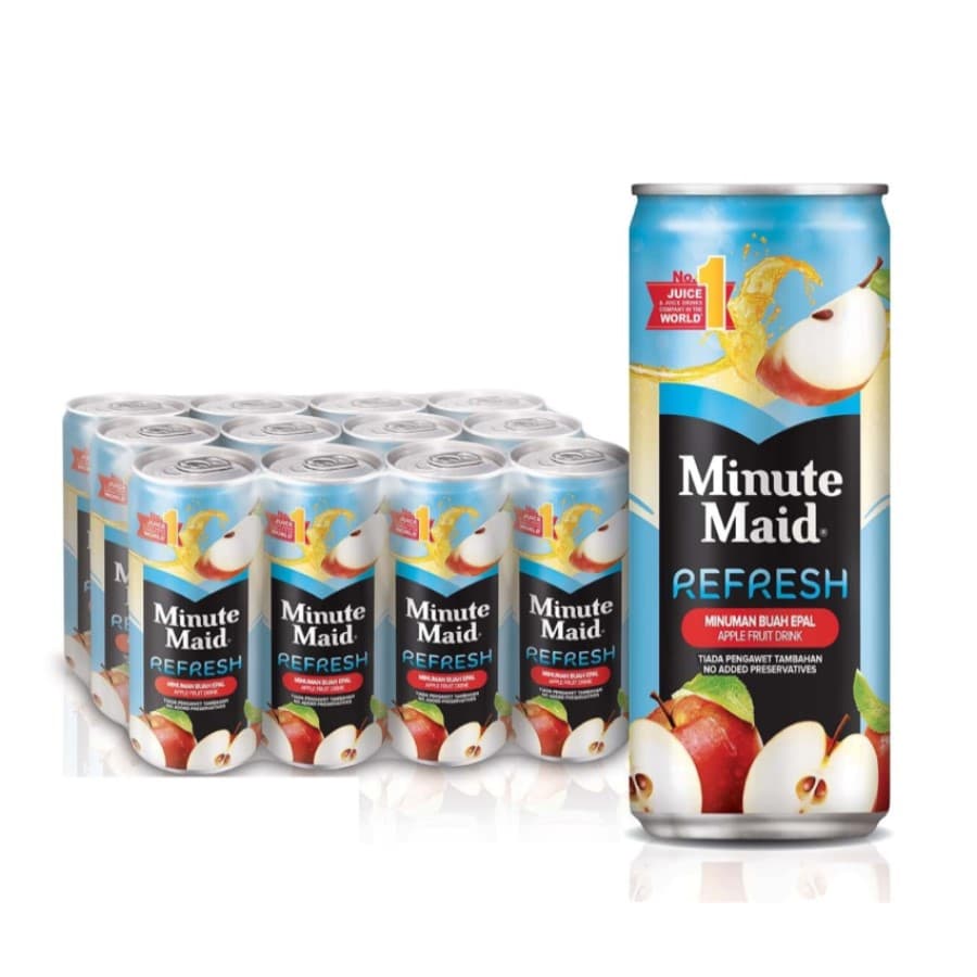Minute Maid Refresh Apple Can (300ml x 12)
