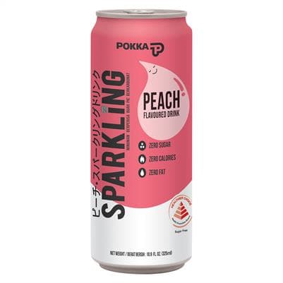 Pokka Peach Sparkling Water (325ml x 24)