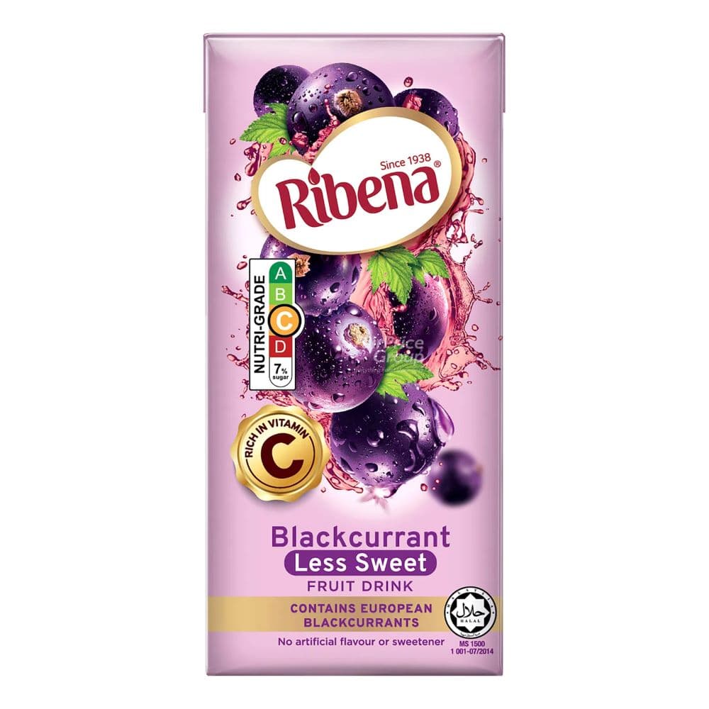 Ribena Blackcurrant Less Sweet Fruit Drink Pkt