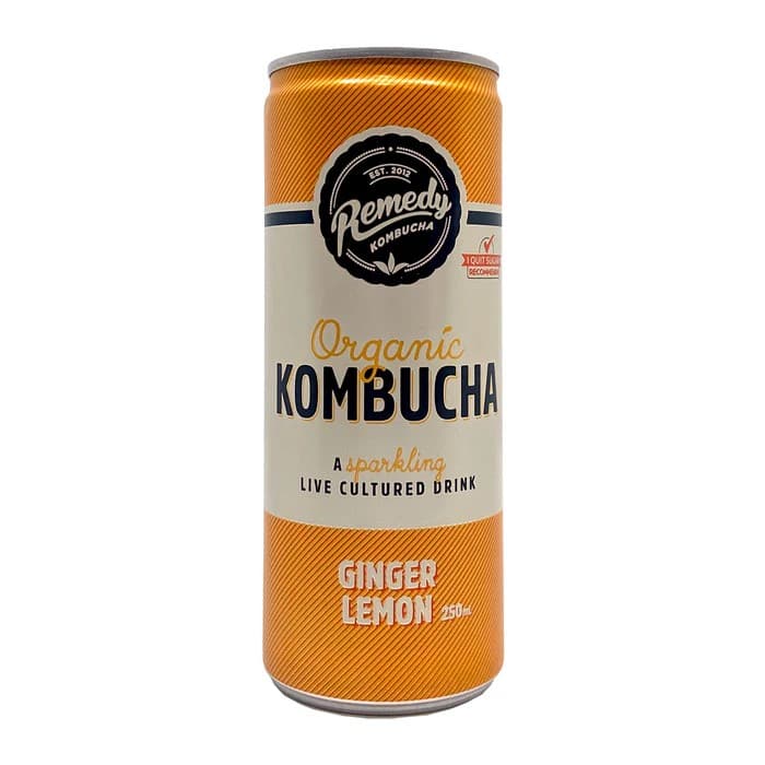 Remedy Kombucha Ginger Lemon (250ml x 24)