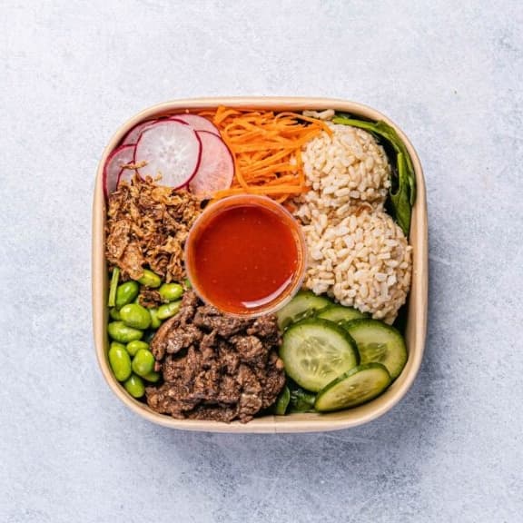 Beef Bimbimbap Poke Bowl