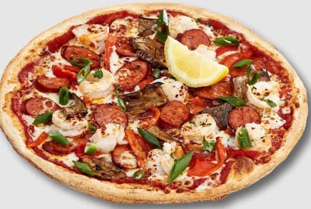 Spicy Prawns and Chorizo Pizza