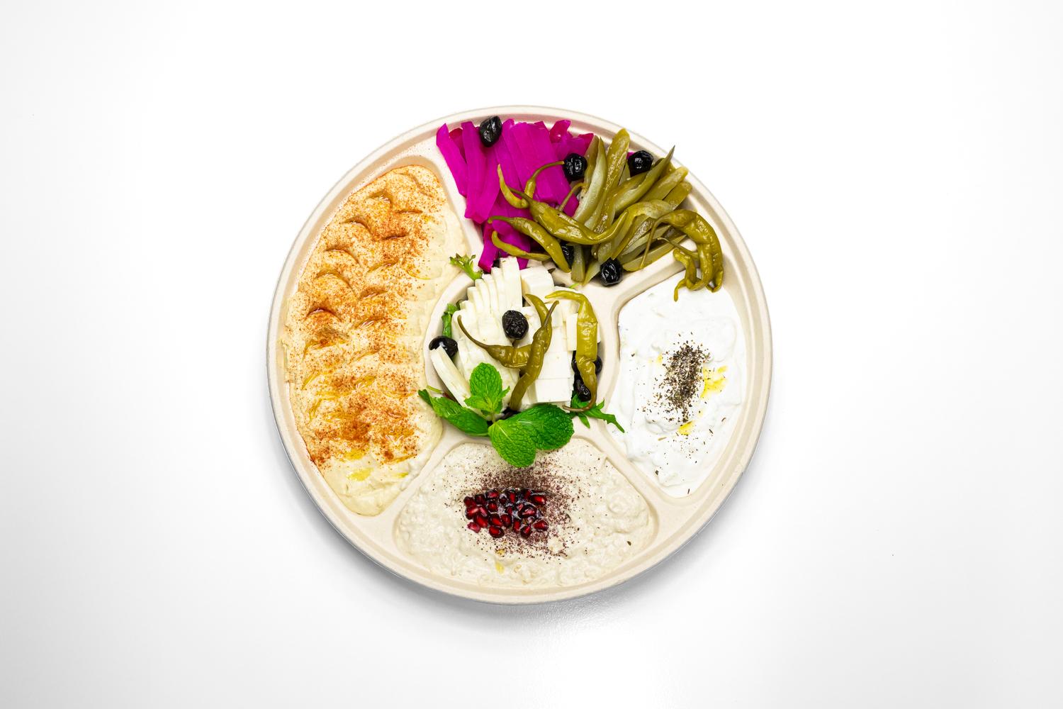 Mixed Dip and Cheese Platter
