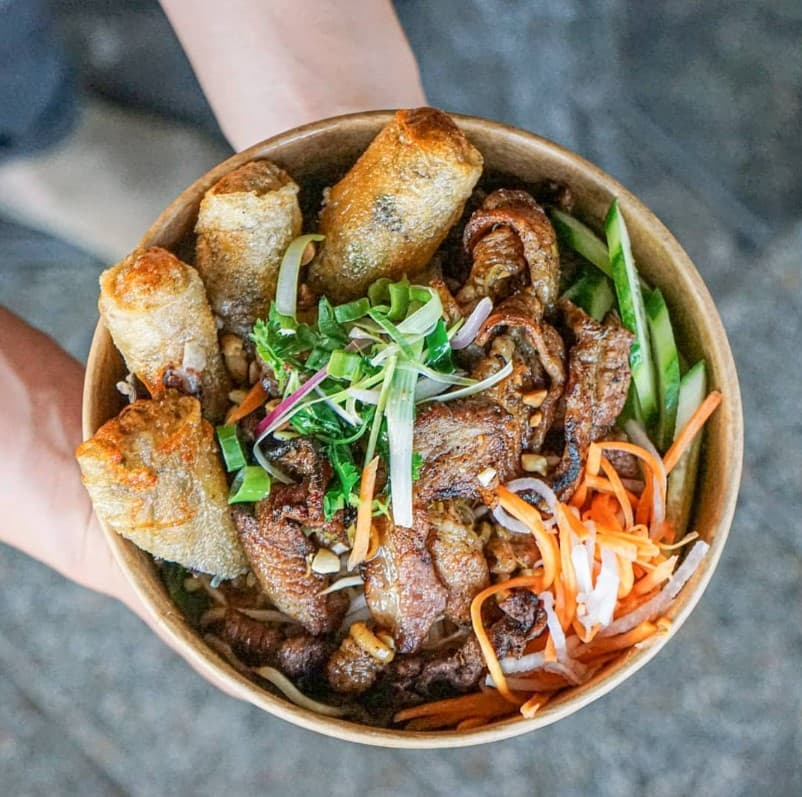 Grilled Pork Vermicelli Salad Meal
