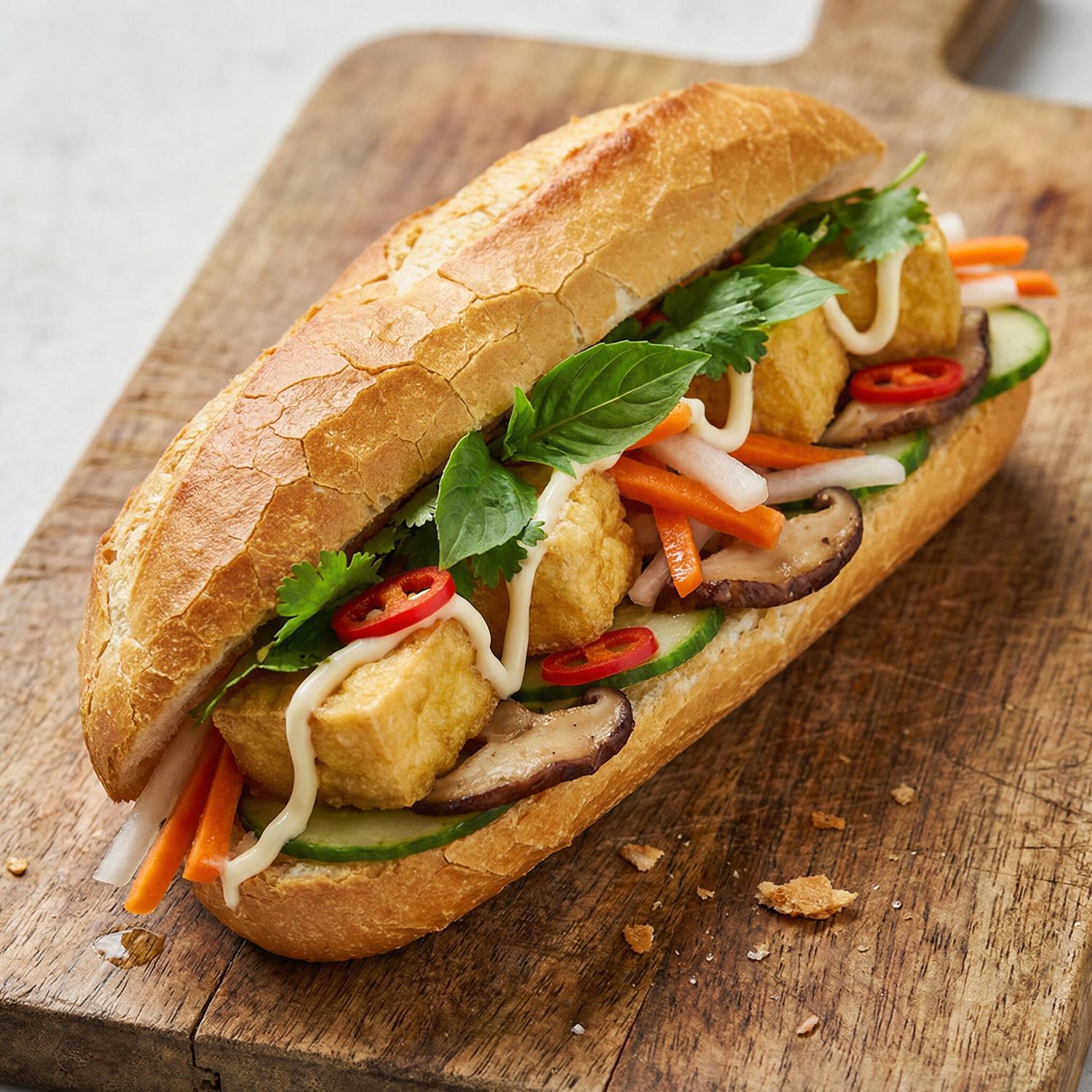 Vegan Vietnamese Baguette (Whole Bahn Mi)