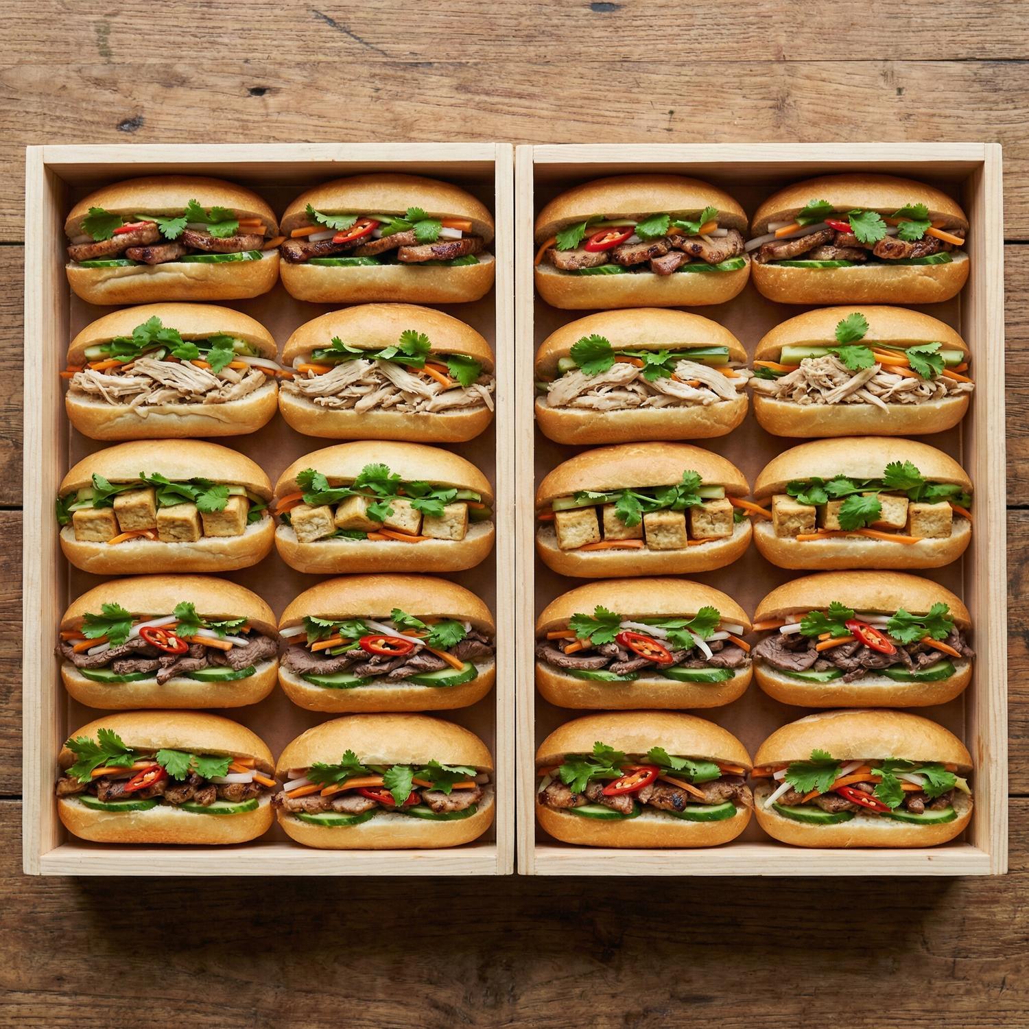 Mini Bahn Mi Box (Box of 30)
