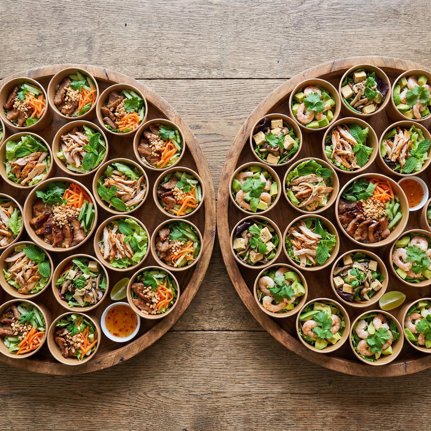 Mini Salad Cups - No Noodles (50 Cups)