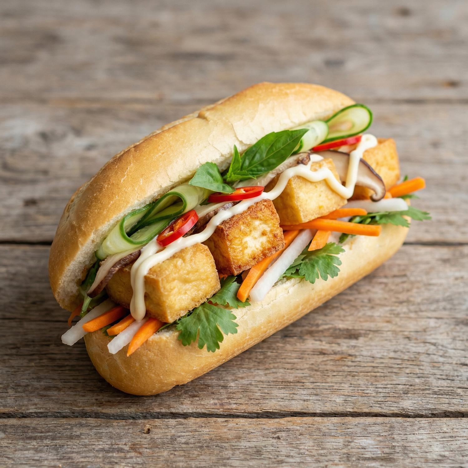 Vegan Vietnamese Baguette (Mini Bahn Mi)
