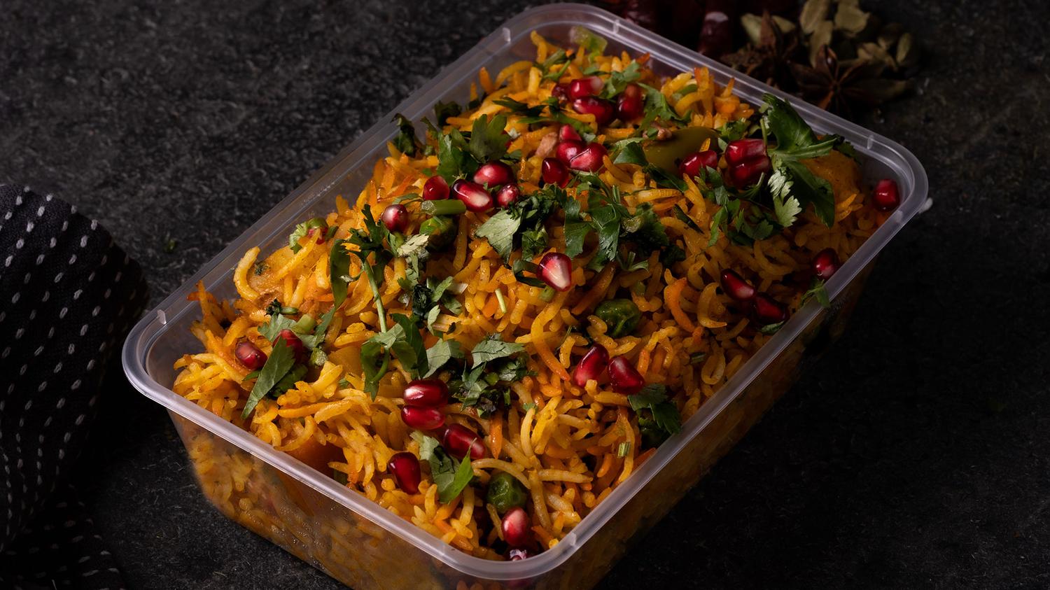 Vegan Biryani with Naan