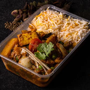 Mixed Vegetables with Rice & Naan