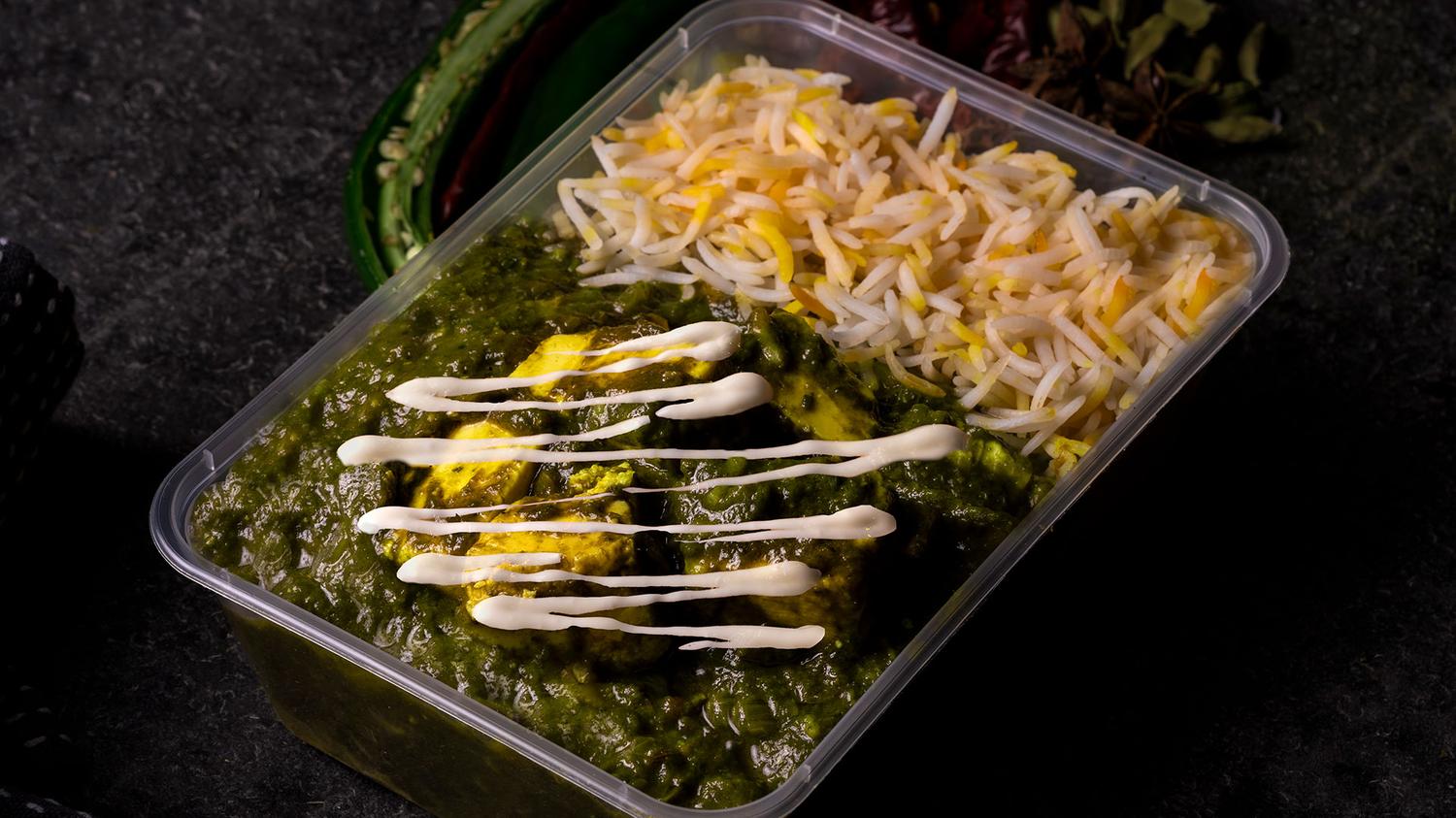 Saagwala with Rice & Naan