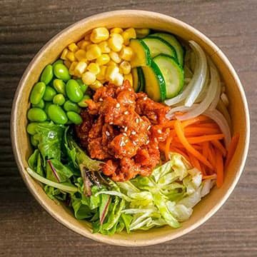 Spicy Pork Bibimbap with Rice