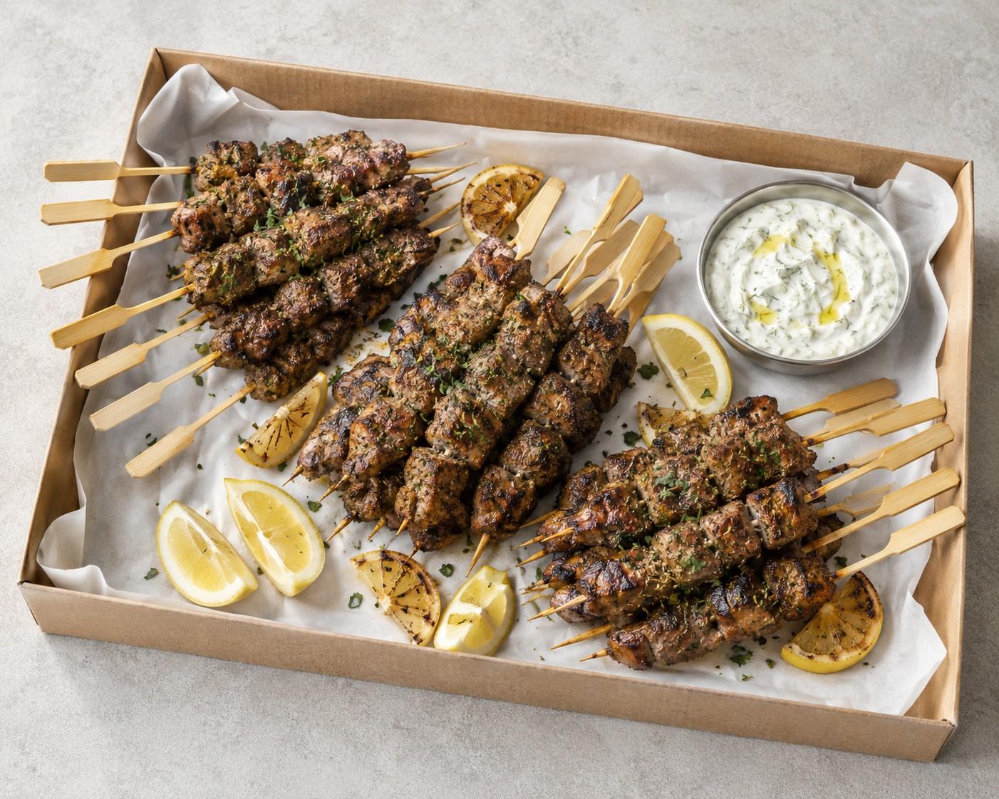 Greek Lamb Souvlakia - Lemon & Oregano Pack of 18