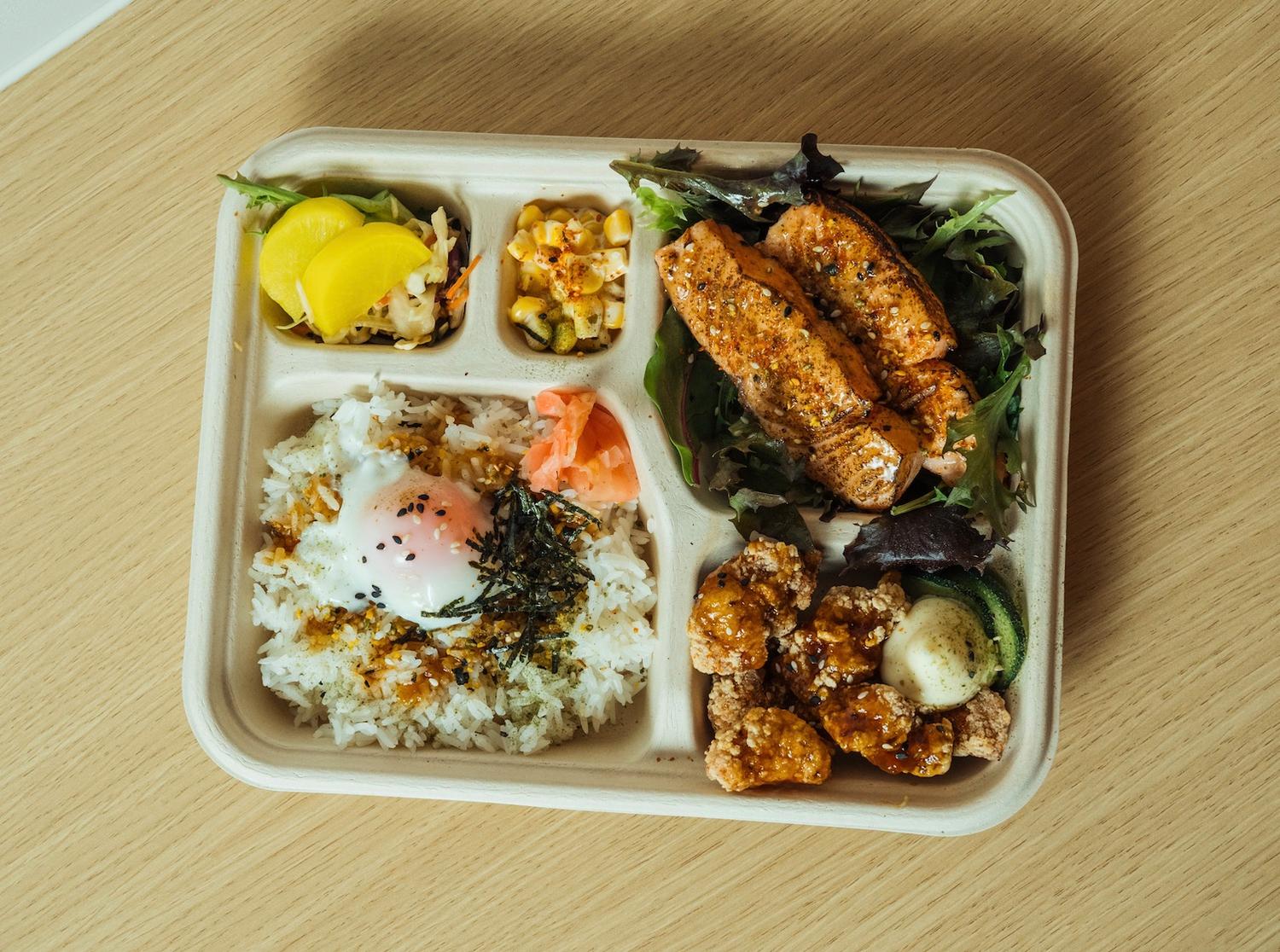 Aburi Salmon Bento Set Meal