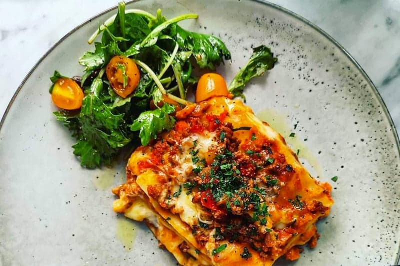 Lasagne and Chef’s Salad