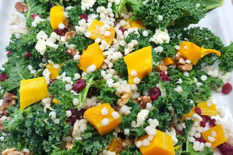 Pearl Cous Cous, Kale, Pumpkin and Feta Salad