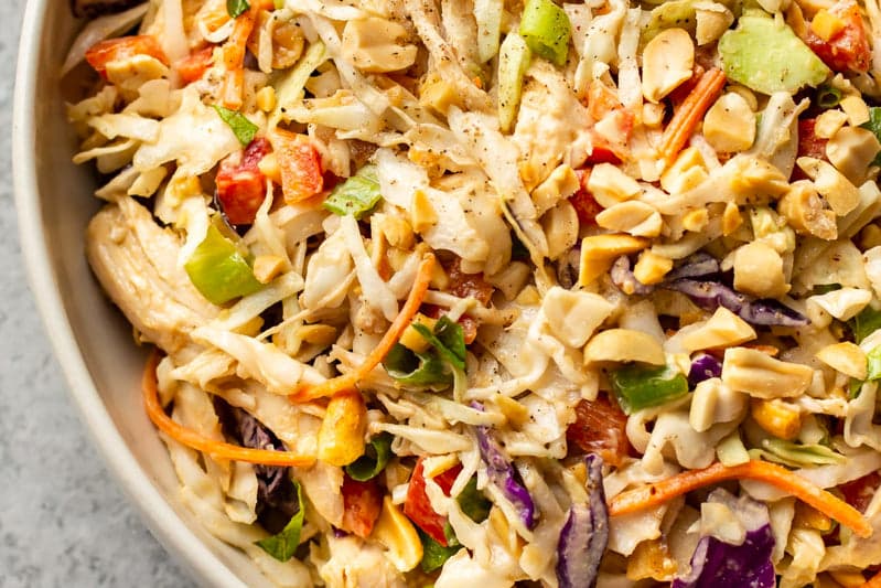 Chinese Chicken Salad with Peanut Butter Dressing