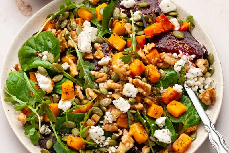 Roasted Beetroot and Pumpkin Salad