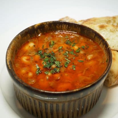 Macedonian Style Baked Beans With Lepinje Bread