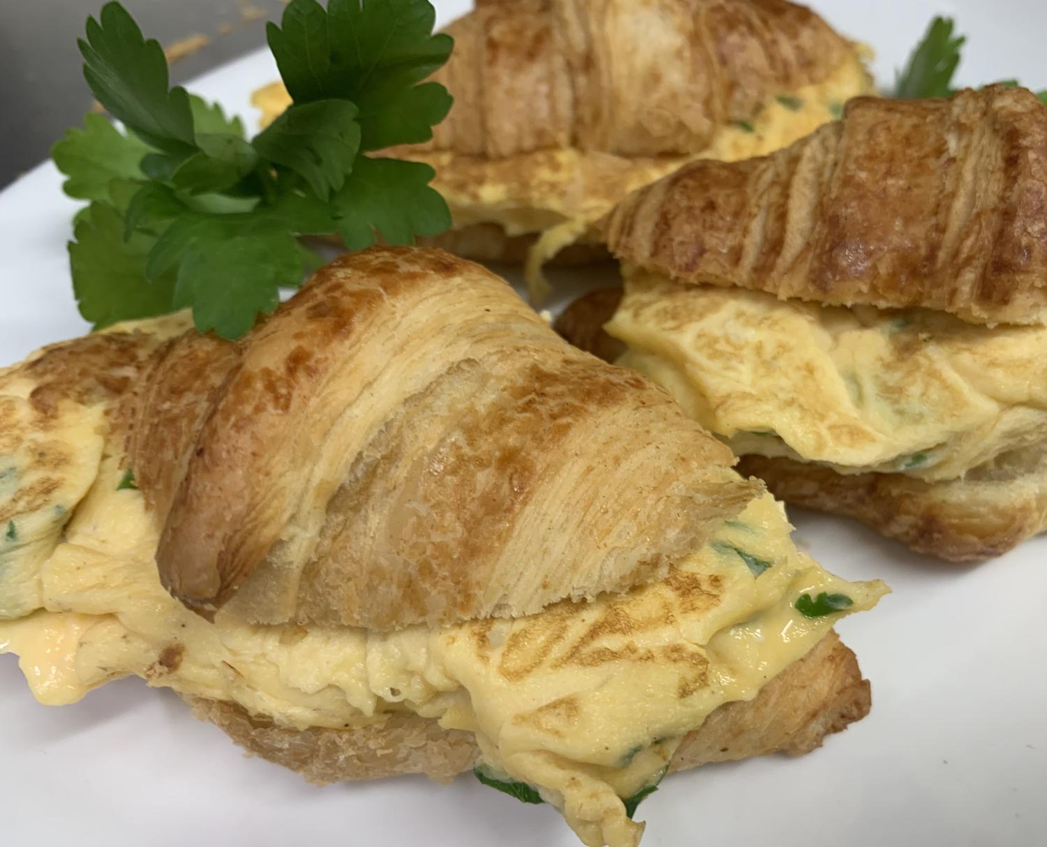 Herbed Omelette Breakfast Croissant