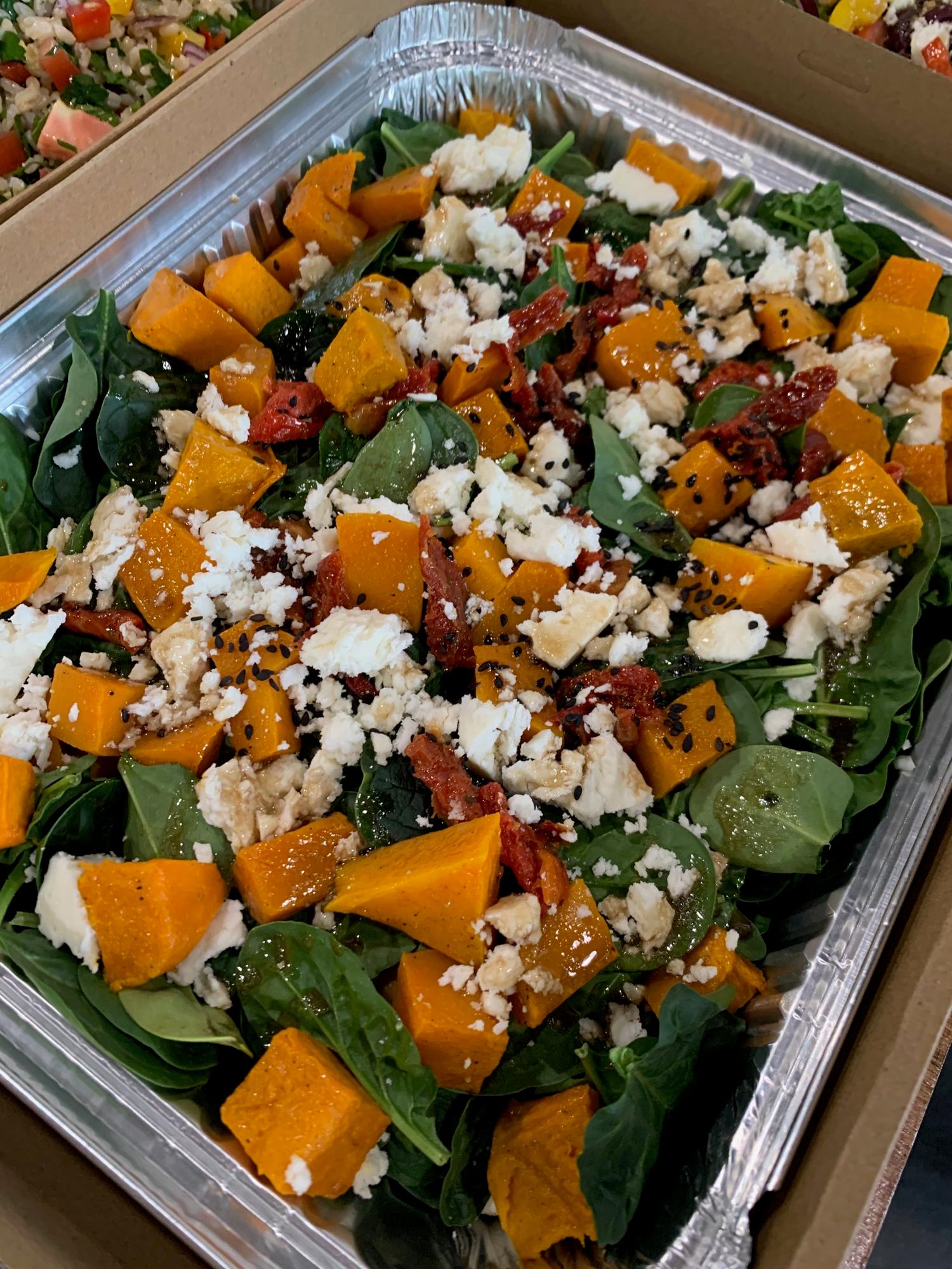 Roast Spinach and Pumpkin Salad Platter