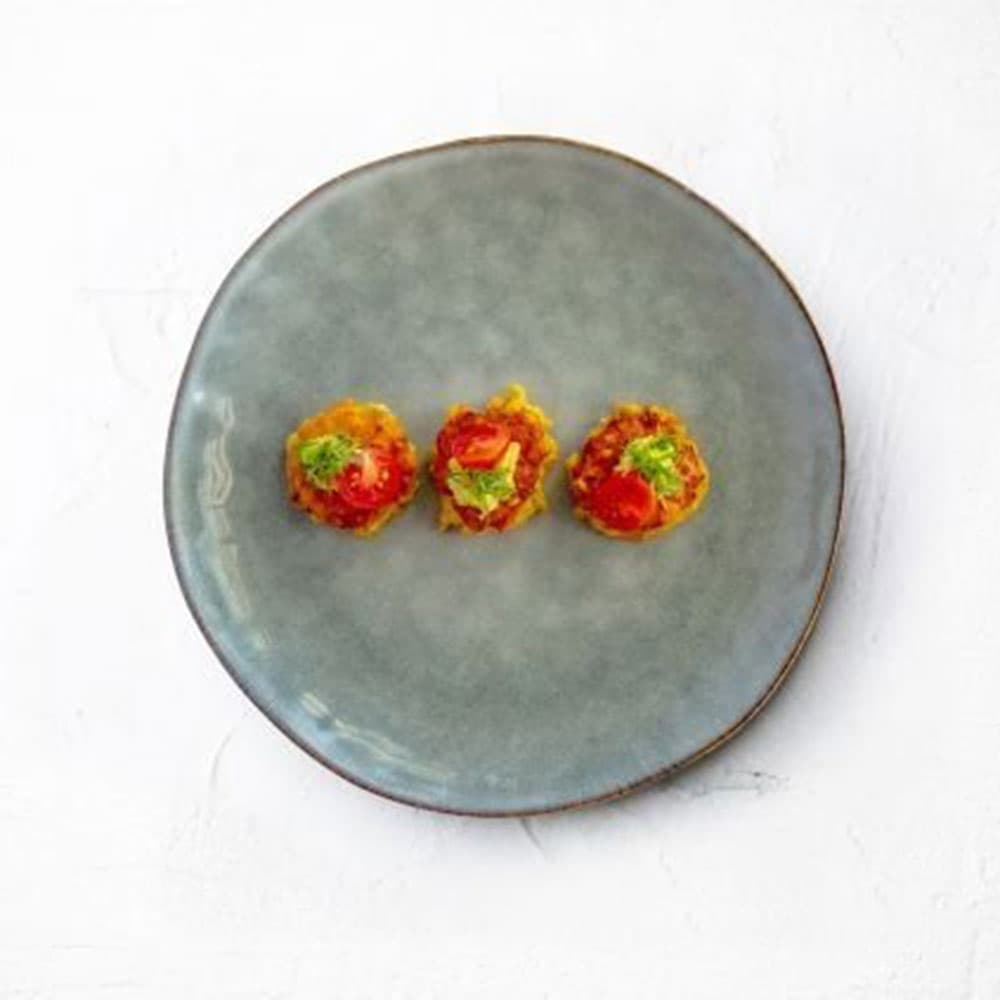 Blackened Corn And Mint Blinis