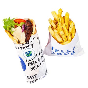 Vegan Souvlaki Wrap Combo