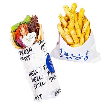 Mixed Souvlaki Wrap Combo