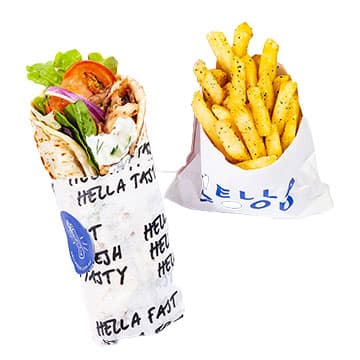 Chicken Souvlaki Wrap Combo
