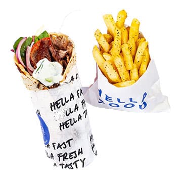 Lamb Souvlaki Wrap Combo