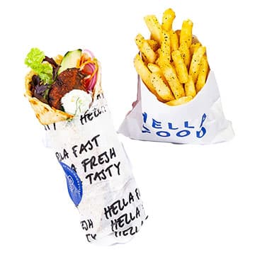 Vegetarian Souvlaki Wrap Combo