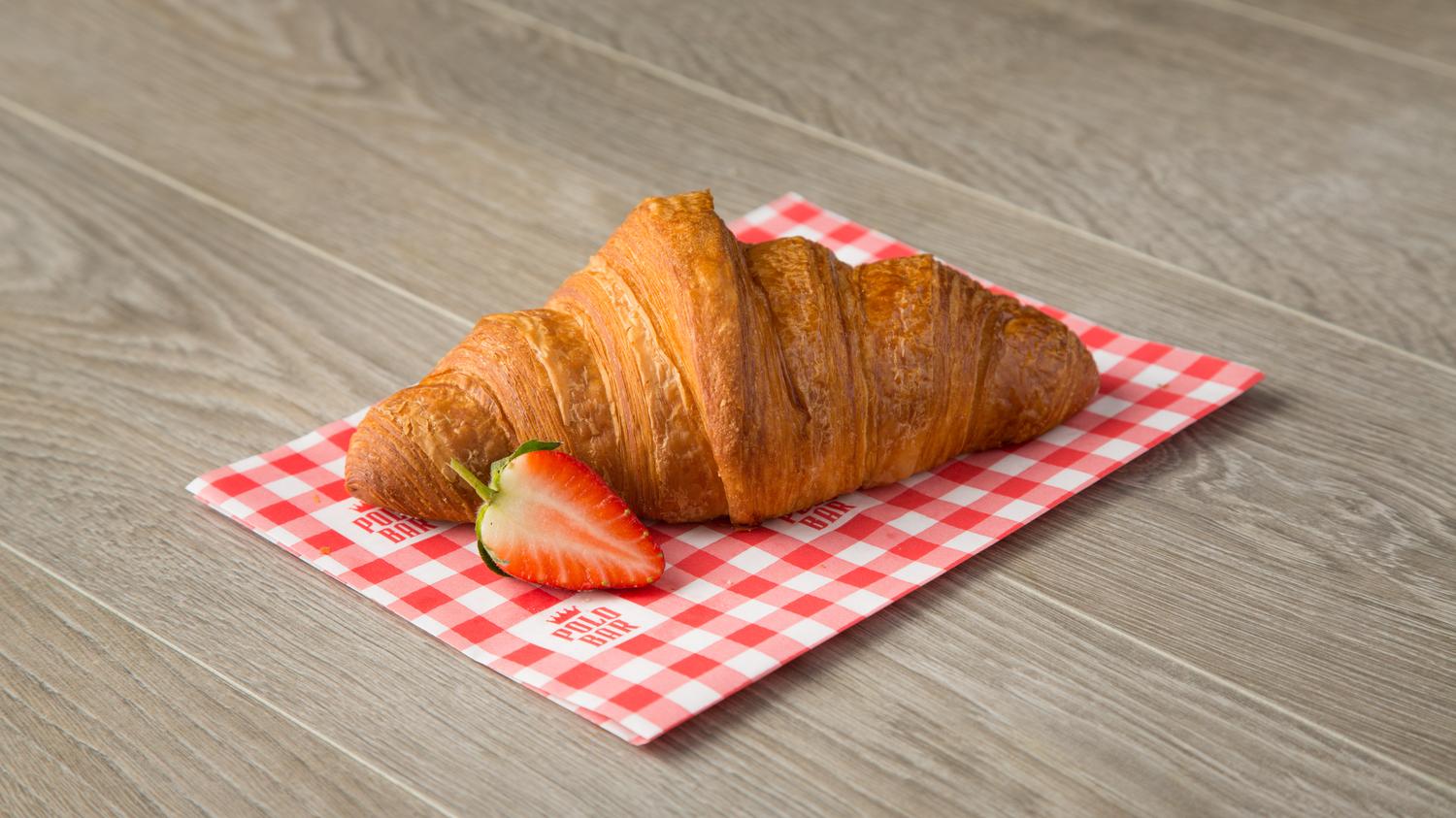 Large freshly baked croissant